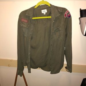 Army Green Button-Up